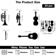 thumbnail image 2 of Music Wall Decals Black Instrument Band Jazz Style Music Studio Interior Decoration Vinyl Art Sticker for Home Studio Living Room Bedroom Kids Room Decorations Wall Sticker Vinyl Transfer Mixed Color, 2 of 7