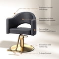 thumbnail image 3 of UBesGoo Barber Chair, Heavy Duty Salon Stool, Hydraulic Pump 360° Swivel, Black Gold, 3 of 7