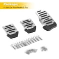 thumbnail image 3 of Manual Pedal Cover Silver Nonslip Car Pedal Pads Petrol Clutch Brake Pad Cover Foot Pedals Rest Plate Pack of 3, 3 of 10