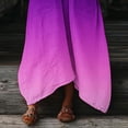 thumbnail image 7 of aohooy 3/4 Sleeve Loose Fitting Dress for Women Gradient Color Flowy Maxi Dress V Neck Dressy Casual Summer Sundress with Pockets Purple,M, 7 of 7