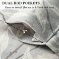 thumbnail image 7 of VOGOL Home Decor Leaves Pattern Tie-up Curtains, Printed Valances Shades for Cafe Kitchen, Rod Pocket, 52x18 inch, Grey, 7 of 7