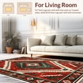 thumbnail image 2 of ODIKA 5'x7' Machine Washable Non-Slip Area Rug, Farmhouse Vintage Christmas High Traffic Rug, Red, 3051, 2 of 7