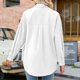 thumbnail image 5 of Camisas con botones para mujer camisa de manga larga con solapa de Color sólido camisa de algodón para mujer FLhrweasw Nuevo, 5 of 7