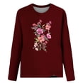 thumbnail image 4 of Blouses pour Femmes Décontractées, Blouses à Manches Longues pour Femmes, Mode Femmes Décontractées Manches Longues Imprimées Col Rond T-Shirt Ample Blouse, Blouses Femmes Manches 3/4, Blouses Manches 3/4 pour Femmes, 4 of 4