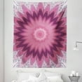 thumbnail image 1 of Mandala Tapestry, Flower Inspired Pattern Gerbera Daisy Look Trippy Shape Symmetry, Fabric Wall Hanging Decor for Bedroom Living Room Dorm, 5 Sizes, Baby Pink Dried Rose and Plum, by Ambesonne, 1 of 1