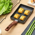 thumbnail image 6 of Black Pot + Black Handle Japanese Tamagoyaki Frying Pan Rectangular Pancake Steak Thick Egg Frying Pan Household Omelette Non-Stick Pan Wholesale, 6 of 8