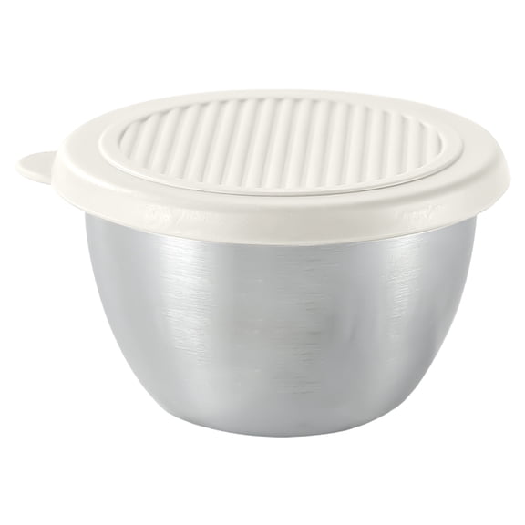 Mixing Bowls with Lids, 1Pc Stainless Steel Salad Bowls Metal Nesting Bowls with Silicone Lid for Baking Cooking and Prepping, Airtight Lids & Stackable Design, Size 2.7 Oz