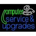 thumbnail image 1 of Blue Computer Services And Upgrades LED Neon Sign 15 x 19 - inches, Clear Edge Cut Acrylic Backing, with Dimmer - Bright and Premium built indoor LED Neon Sign for Computer & Electronics store decor., 1 of 7
