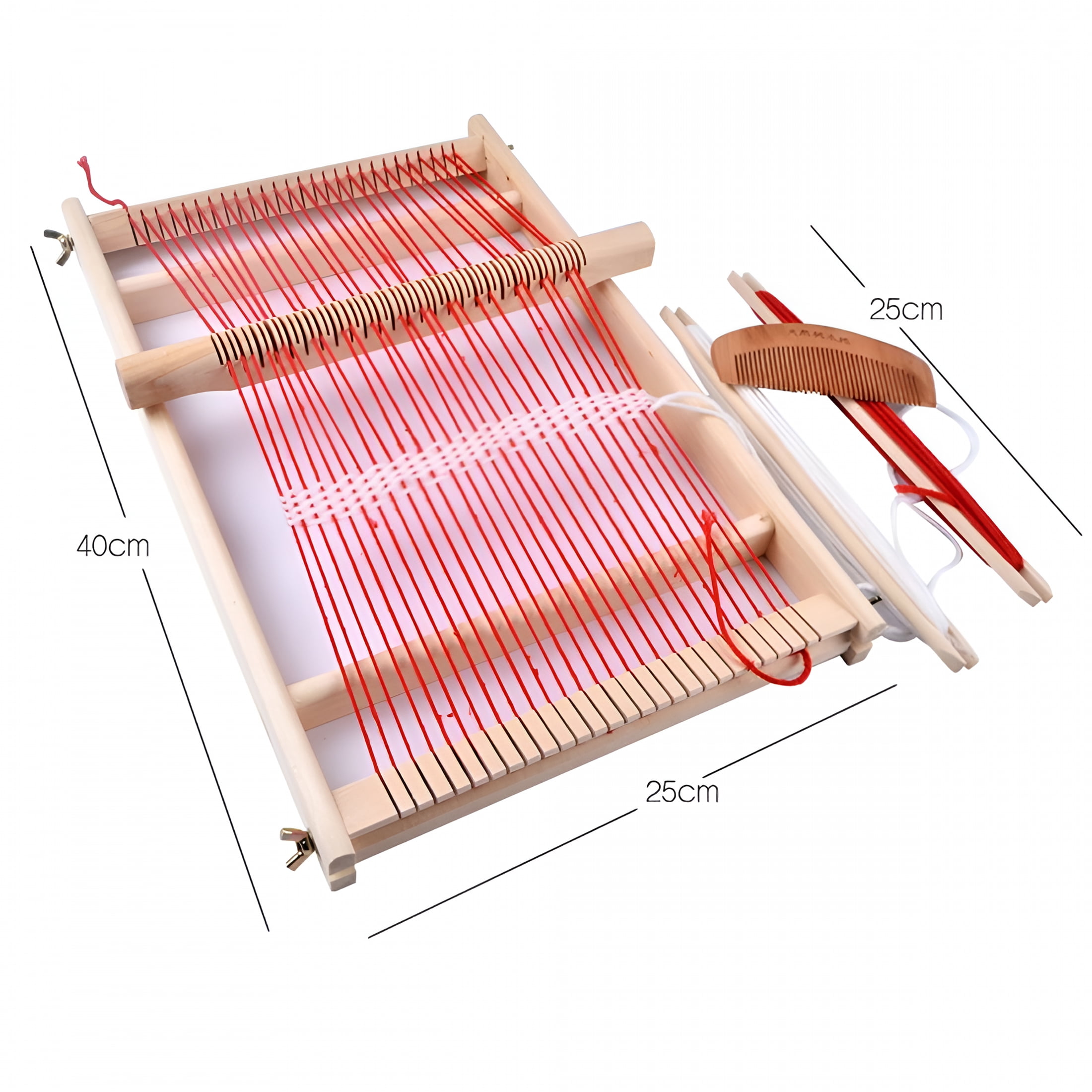 BESTSKY 2026 New Children'S Wooden Loom Kit Diy Hand-Knitting Machine for Tapestry Weaving Beginners Kids Adults for Craft Projects,Home Activities,School,Hobby
