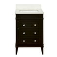 thumbnail image 5 of Eleanor 24" Bathroom Vanity with Chocolate Cabinet and Quartz Top, 5 of 6