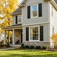 thumbnail image 2 of GVN Louver Shutters with Premium Board and Batten, Window Panel Shutters with Squared Design and Easy Mount for Farmhouse, Home Office, Living Room, Bedroom, Black(14"*55"), 2 of 7