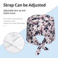 thumbnail image 3 of Salouo Lilies Flowers Print Adjustable Working Caps,1 Pcs Working Hats Elastic Scrub Hats Elastic Tie Back Hats Unisex Nurse Scrub Cap Nurse Hats ,One Size, 3 of 7