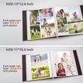 thumbnail image 4 of Álbum de fotos HoneyTolly, funda grande de lino de 60 páginas, naranja, 4 of 6