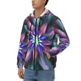 thumbnail image 3 of Uemuo Colored Abstract for Men's Fashion Full-zip Hoodies & Sweatshirts with Kangaroo Pocket, Zip-up Hooded Sweatshirt, Moisture Wicking & Breathable-Large, 3 of 5