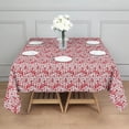 thumbnail image 3 of Red Christmas Reindeer Pattern Square Tablecloth,Waterproof Square Table Cover,Wipeable Spillproof Washable Table Cover for Home Kitchen Party Decor 52"x52"(132x132cm), 3 of 6