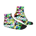 thumbnail image 3 of Bingfone Colorful Tie Dye Stained Glass Design Patterned Men'S Women'S Casual Cotton Socks, 3 of 9