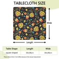 thumbnail image 2 of Pioneer Flower Floral Print Pattern Square Fitted Tablecloth with Elastic Edge,Square Table Cover,Washable Elastic Table Cover for Home Kitchen Party Decor 34"x34", 2 of 6