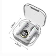 thumbnail image 3 of Wireless Earbuds, Hwkond New Transparent Bluetooth Headphones With Extended Battery Life,Power Digital Display, Smart Noise Reduction Call, In Ear Wireless Sports Earphones, White, Up to 60% Off, 3 of 8