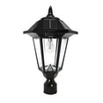 thumbnail image 1 of GAMA SONIC Windsor Bulb Solar Light, Outdoor, LED, Wall, Pier, and 3" Post Mounts Included, Black GS-99B-FPW, 1 of 2