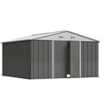 thumbnail image 7 of Devoko 10x10ft Metal Storage Shed, Large Outdoor Garden Shed with Lockable Door, Durable Steel Utility Shed for Backyard, Gray, 7 of 7