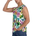 thumbnail image 3 of Daiia Watercolor Flowers Printed Men's Tank Tops,Casual Soft Sleeveless Gym Muscle Shirts Bodybuilding Tee-Medium, 3 of 8
