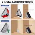 thumbnail image 2 of Hoyiours Solar Step Lights Outdoor Waterproof IP67, 10 LED 80 Lumens Solar Stair Lights with High-Efficiency Polycrystalline Glass Panel, Triangle Solar Deck Lights for Patio, Yard and Garden, 2 Pack, 2 of 7