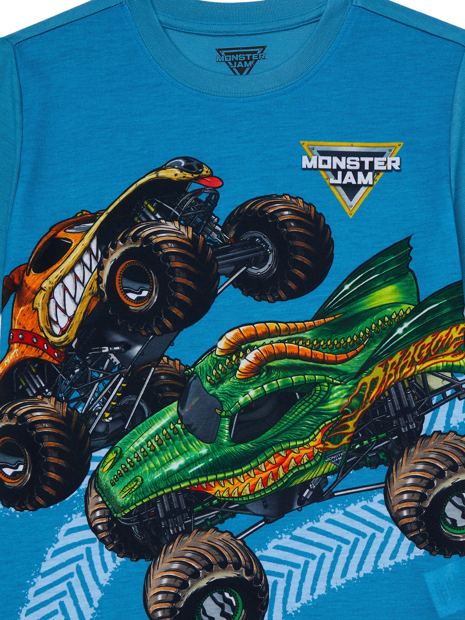 Monster Jam Boys Short Sleeve and Shorts Pajama Set, 2-Piece, Sizes 4-12