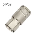 thumbnail image 3 of 5pcs Female Industrial Coupler 1/4" NPT M Style Air Hose Fittings Quick Connector for Air Compressor, Silver, 3 of 7