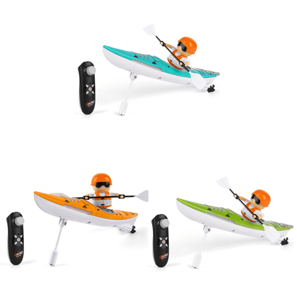 Barco Control Remoto 2 4 Ghz Kayak RC Acuáticos Verano para () Azul