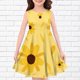 thumbnail image 2 of Girls Summer Dress Tween Dresses Sleeveless Floral Dress Soft Pink A-Line Summer Dress with Flower Print for Kids Ages 4-10 ,Sie:110, 2 of 4