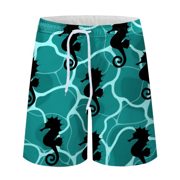 IROINNID Men's Casual Comfy Printed Breathable Loose Vacation Swimming Shorts