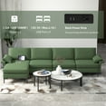 thumbnail image 5 of Costway Modern Modular L-shaped Sectional Sofa w/ Reversible Chaise & 4 USB Ports Green, 5 of 10