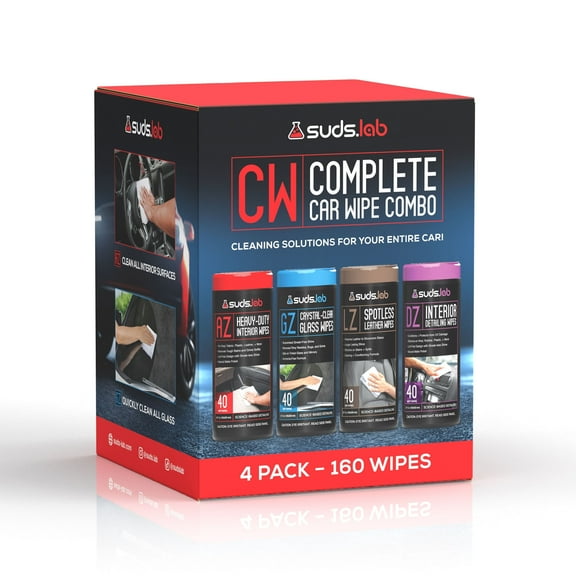 CW Complete Car Wipe Combo 160 Count (4 Pack)