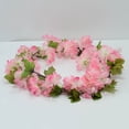 thumbnail image 4 of Guirnalda de flores artificiales de 18 cabezas, simulación de flores de ratán, banquete de boda, colgante de ratán falso, rosa oscuro Advancent HA7513-01B, 4 of 6