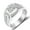 Silver, variant on Men's 18K Gold Plated Wedding Engagement Cubic Zirconia Diamond Ring