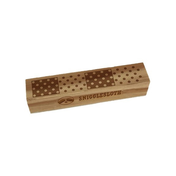 Fun Sweet Dots Alternating Rectangles for Repeating Border Rectangle Rubber Stamp Stamping Scrapbooking Crafting - Large 3.75in