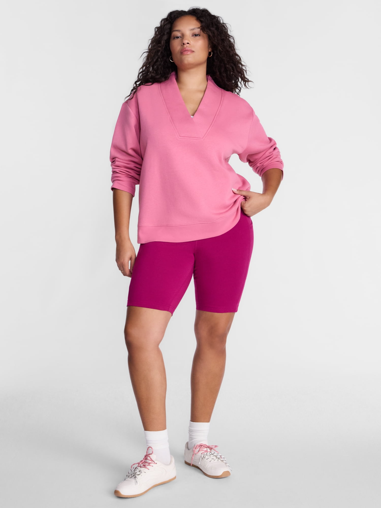 Terra & Sky Women's Plus Bike Short with Pocket, Sizes 0X-5X