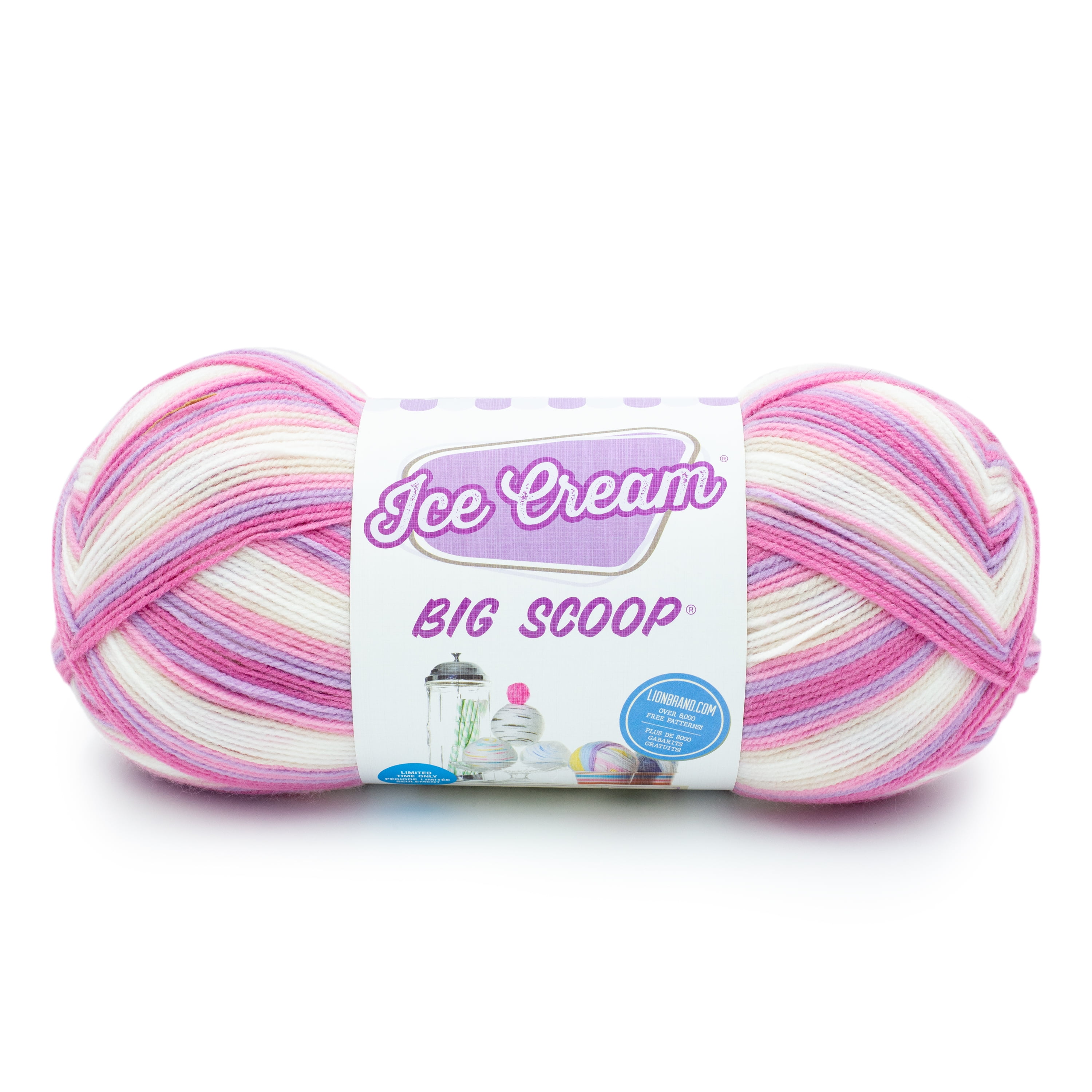 Lion Brand Yarn Ice Cream Big Scoop Neapolitan Light Acrylic Multi