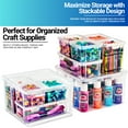 thumbnail image 4 of Sorbus 6 Piece Art Supply Storage Organizer - Stackable Plastic Storage Bins Set for Organizing Yarn, Ribbon, Crafts, Beads, Craft Supplies - Organizer Storage Boxes with Hinged Lids, Variety Pack, 4 of 9