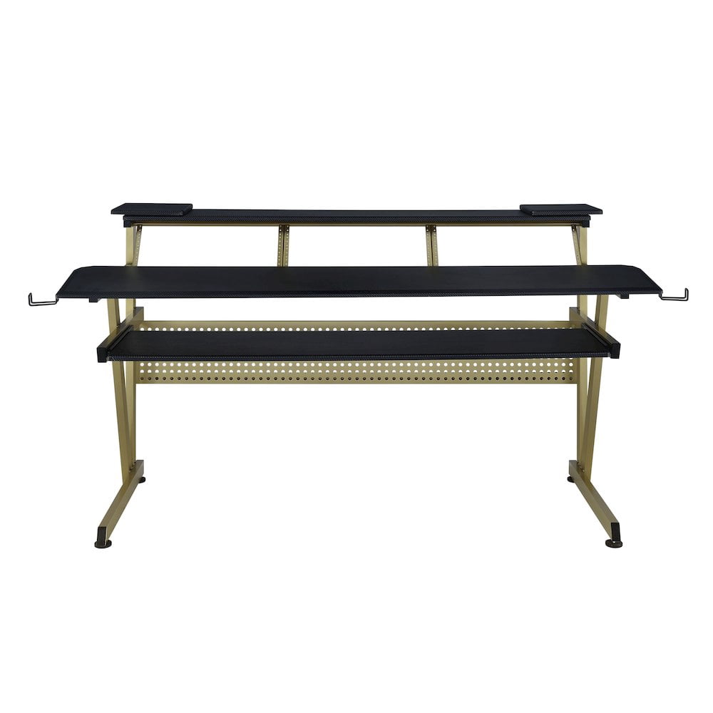 ACME Saida MDF Wood and Metal Rectangular Music Desk in Black and