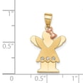 thumbnail image 3 of 14k Two-tone The Kids Small Girl with Ruffles and Bow on Right AA Diamond Love Pendant XK479AA, 3 of 3