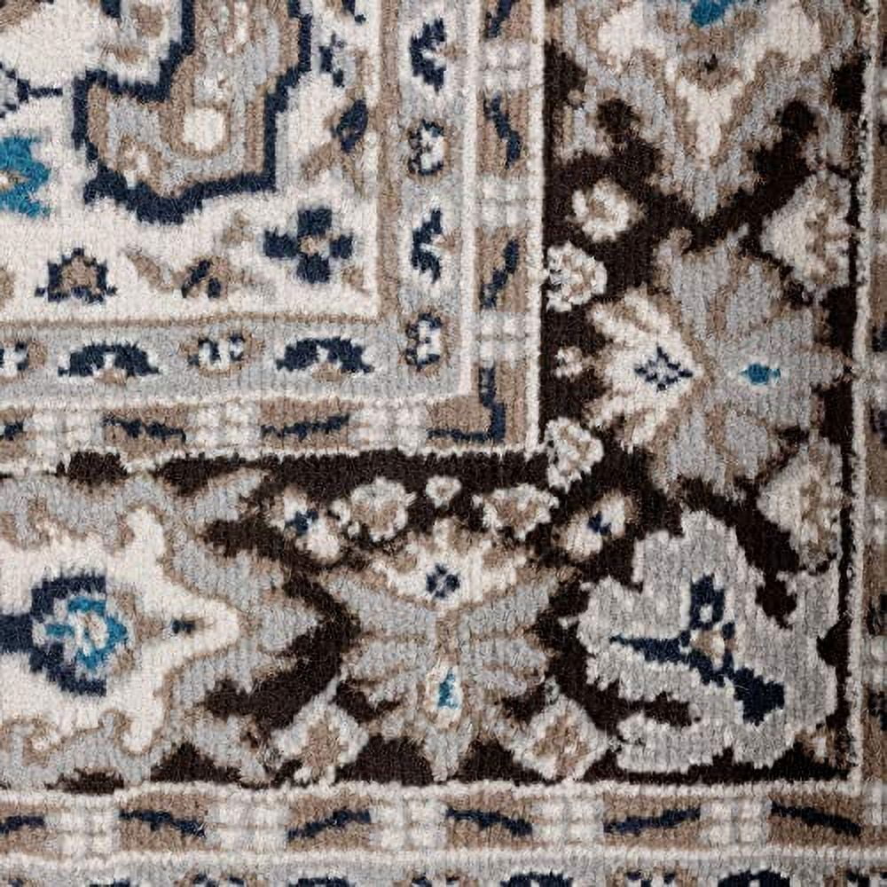 Home Dynamix Premium Sakarya Traditional Medallion Area Rug, Brown/Ivory, 5'3"x7'5"