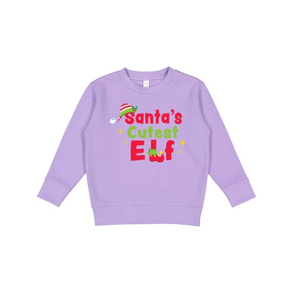 Inktastic Christmas Santa's Cutest Elf Toddler Sweatshirt