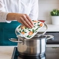 thumbnail image 4 of Summer Fruits Pot Holders for Kitchen Heatproof Potholder, 3 Pack Spring Orange Peach Green Botanical Hot Pads Multipurpose Oven Pads Cloth Potholders Trivet for Cooking Baking, 4 of 8