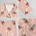 thumbnail image 6 of Top-kevin Champagne Glasses Snowflakes Pine Women's Long-Sleeve Shirt And Full-Length Bottom Pajama Set, 6 of 12