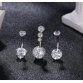 thumbnail image 1 of 2 piercings de ombligo de acero quirúrgico para mujer, piercing de ombligo con forma de corazón de ópalo dorado colgante, anillo de ombligo curvado inverso, 1 of 5
