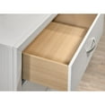 thumbnail image 3 of Roundhill Furniture Stout Contemporary 2-Drawer Metal Bar Pulls Wood Nightstand - White, 3 of 6