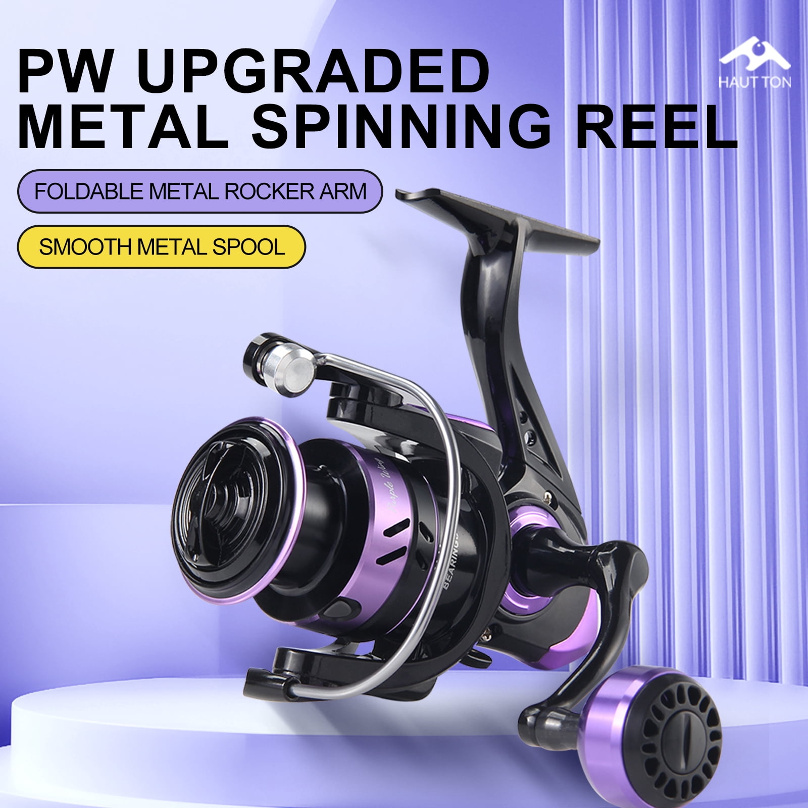 HAUT TON 1000-7000 Spinning Fishing Reel Smooth 16kg Max Drag For Saltwater Freshwater Metal Spool Durable Carp Fishing Tackle
