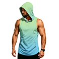 thumbnail image 6 of LNZGNM Men's UPF 50+ Short Sleeve Sun Hoodie – Quick-Dry Rash Guard for Fishing & Hiking, Lightweight Athletic Workout Top,Green(M), 6 of 7