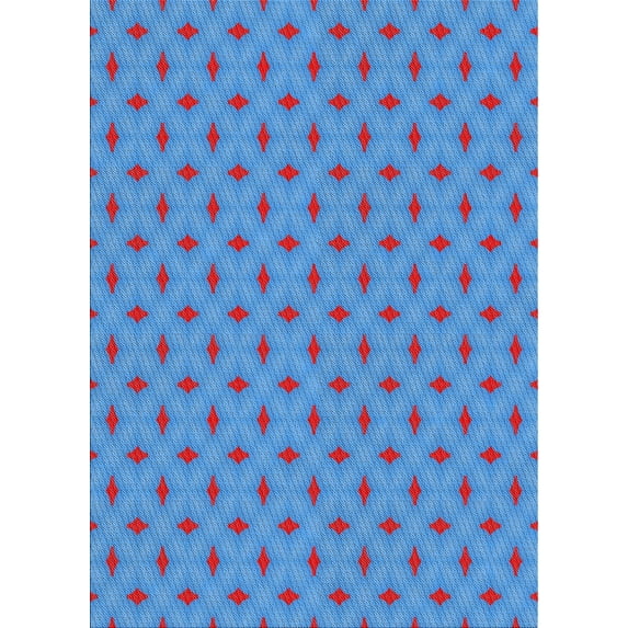 Ahgly Company Indoor Rectangle Patterned Blue Novelty Area Rugs, 7' x 10'